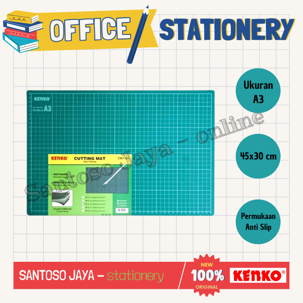 

Cutting Mat A3 KENKO - Alas Potong A-3 ukuran 45 x 30 x 0.3 cm