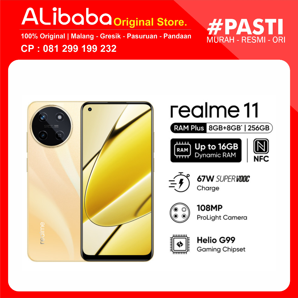 Realme 11 4G NFC 8/256GB Garansi Resmi