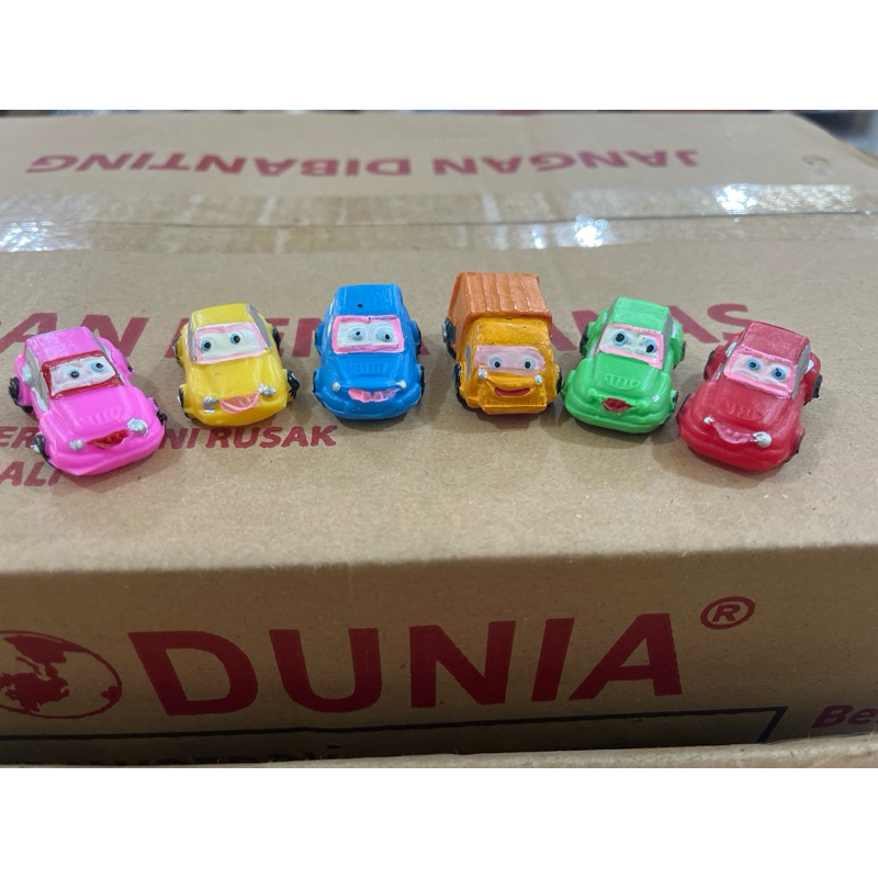 Topper Hiasan Mainan Karakter Cars Mobil 1 Set isi 6 untuk Kue Ultah