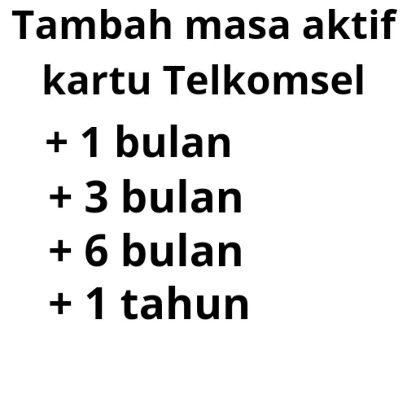 TAMBAH MASA AKTIF KARTU TELKOMSEL
