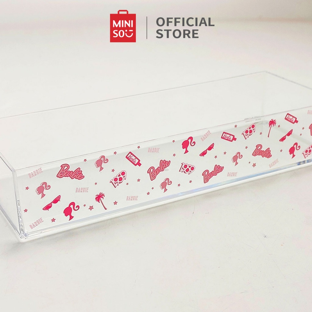Miniso Barbie Box Organizer box penyimpanan Dapat ditumpuk box storage transparan storage box kotak 