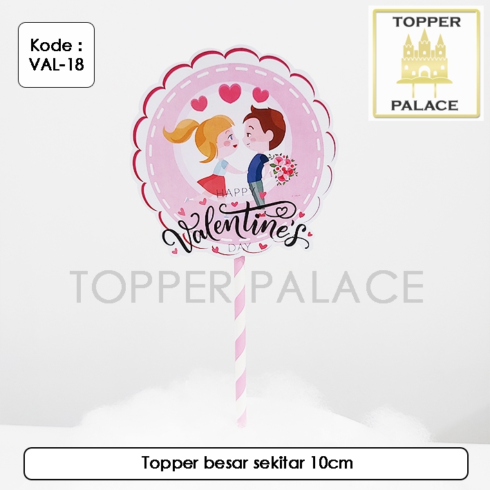 

VAL-18 Valentine day cake topper l cupcake topper - 1pcs