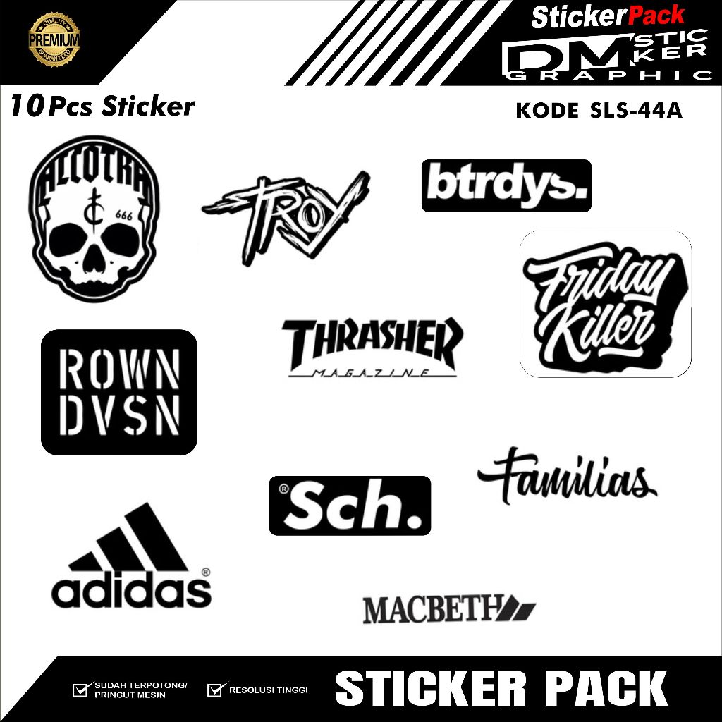 

STICKER PACK ISI 10 PCS 10 RIBUAN KODE SLS-44