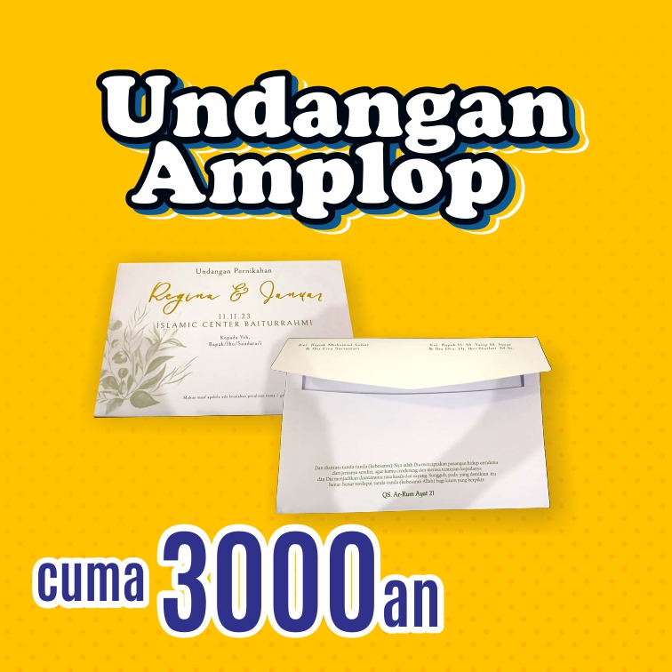 

Undangan Pernikahan Hard Cover Amplop Elegan Aesthetic Mewah Murah