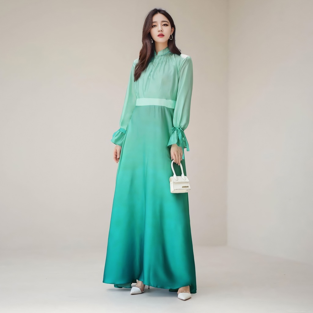 Baju Pesta Mewah Elegan Kondangan | Gamis Wanita | Gamis Wanita Simpel - Gracia Busui Resleting Demo