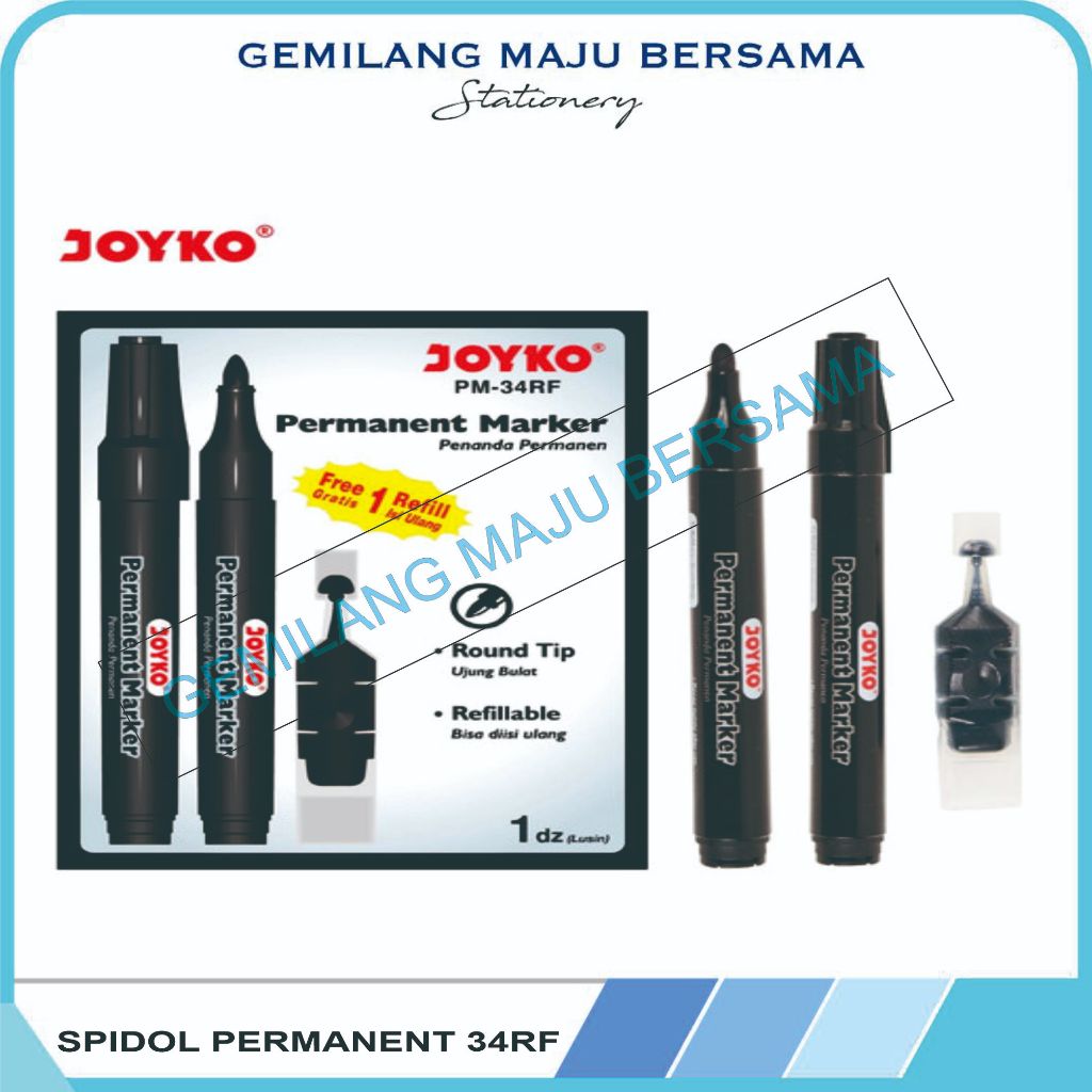 

Spidol Permanen Joyko PM- 34 RF