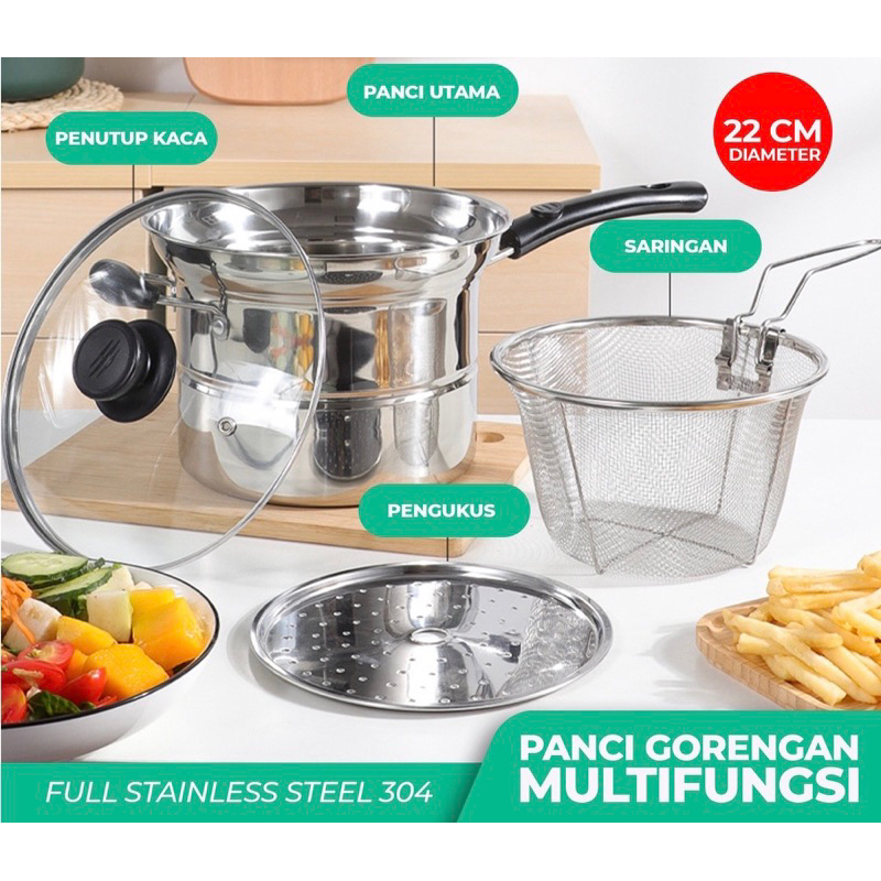 Panci Penggorengan | Panci kentang | Panci Fried Chicken |Penggorengan