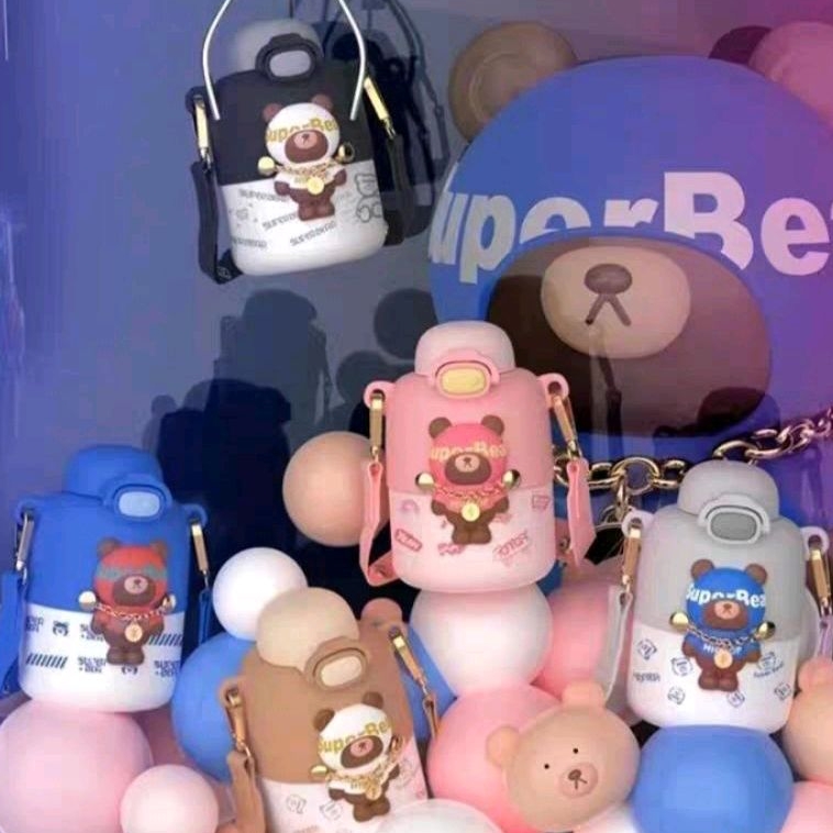 Botol Minum Import Bear / Botol Sedotan Anak Cowok Bear / Botol Minum Anak Import Karakter / Botol S