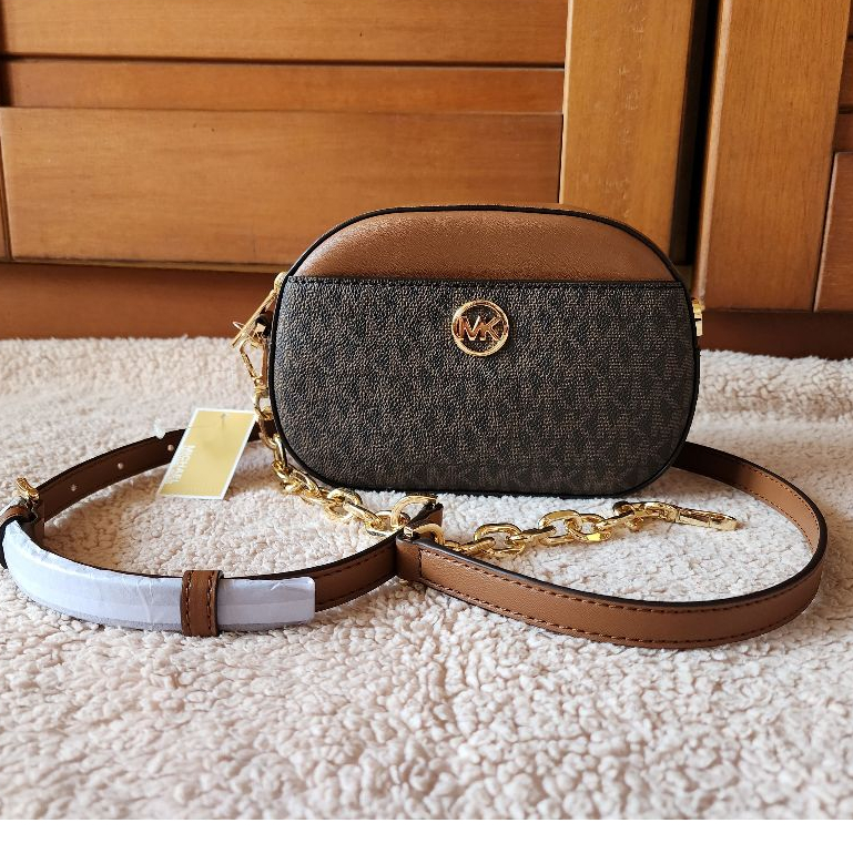 MK Jet Set Charm Small Oval Camera Crossbody - Original