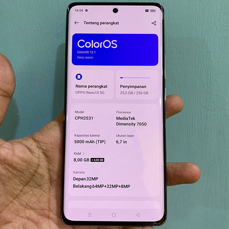 oppo reno 10 5g ram 8 / 256 resmi full ori garansi