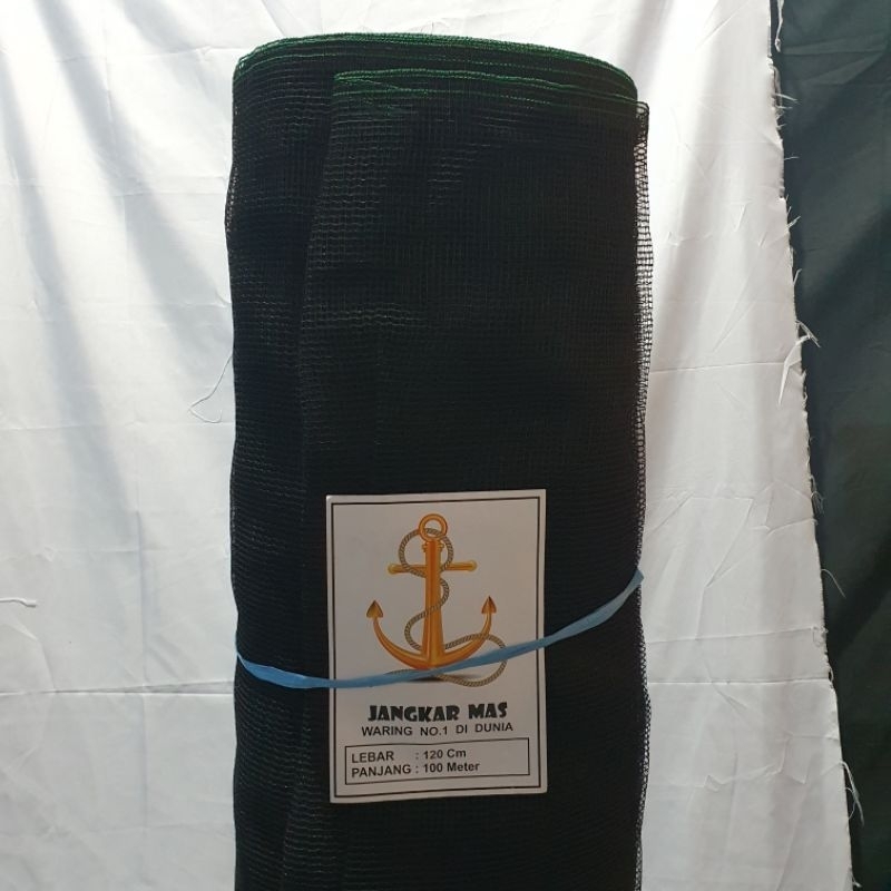 Waring RK Double 2 Cap Jangkar Mas lis Hijau lebar 1.2m x panjang 100m