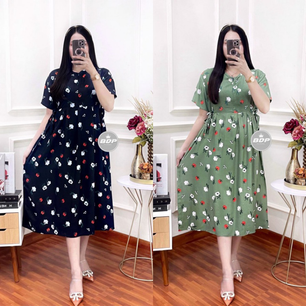 Daster Wanita Rayon Grade A Busui Resleting Depan Baju Tidur Daster Kekinian