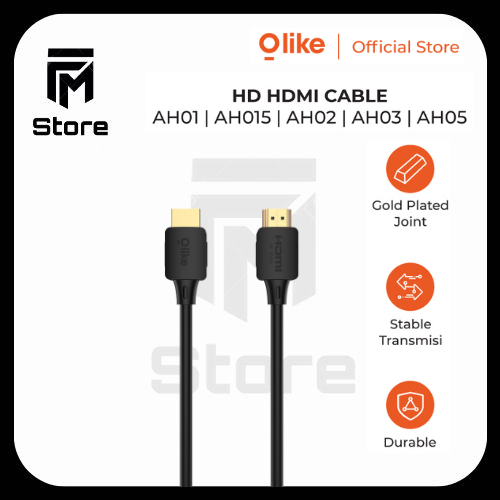 TERMURAH OLIKE HDMI CABLE AH01 AH015 AH02 AH03 AH05 BLACK ORIGINAL KABEL HDMI