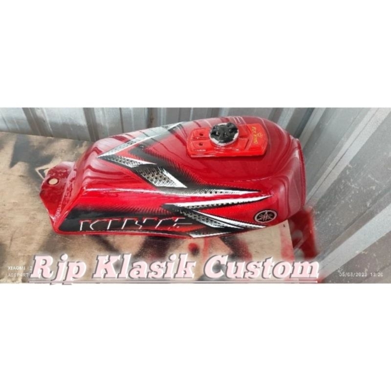 TANGKI RX KING 2008 WARNA MERAH MAROON STICKER FULL SET TUTUP TANGKI MODEL BPRO