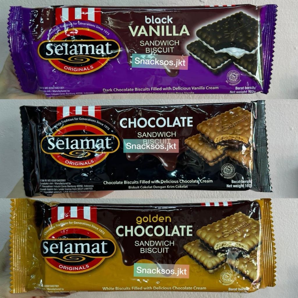 

SELAMAT ORIGINAL SANDWICH BISCUIT BLACK VANILLA / CHOCOLATE / GOLDEN CHOCOLATE BISKUIT