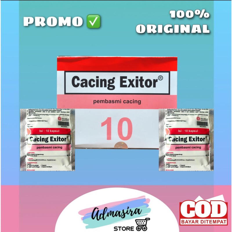 CACING EXITOR 1 Box Medion obat pembasmi cacing ayam Medion