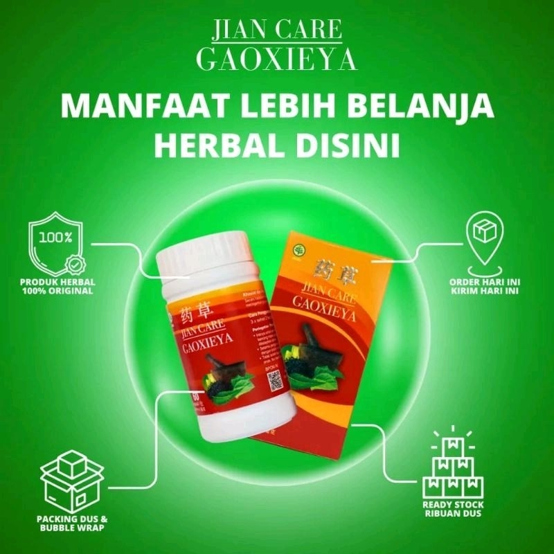 JIANCARE GAOXIEYA Original Obat Herbal Diabetes Kencing Manis Dan Kanker Darah - JIAN CARE GAOXIEYA 