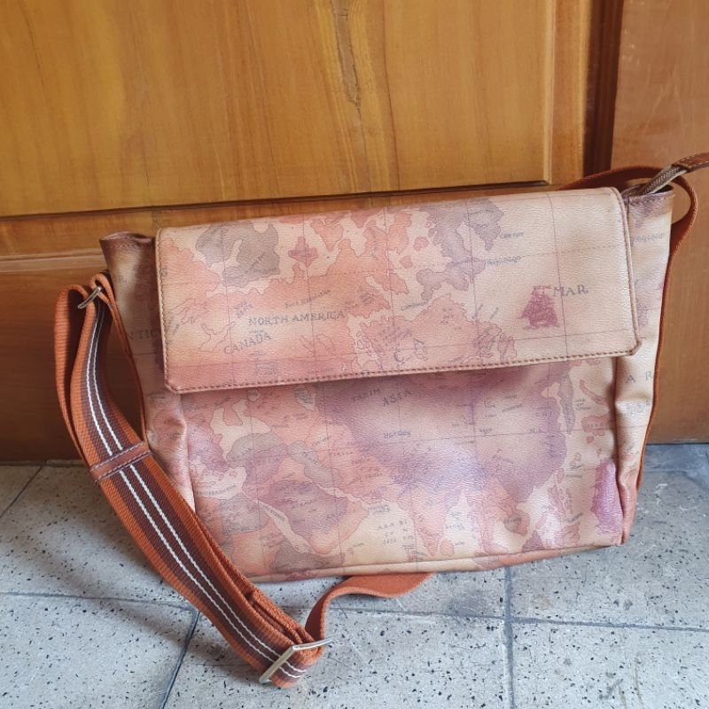 Tas Vintage Alviero Martini Ancient Sailing Map sling Bag