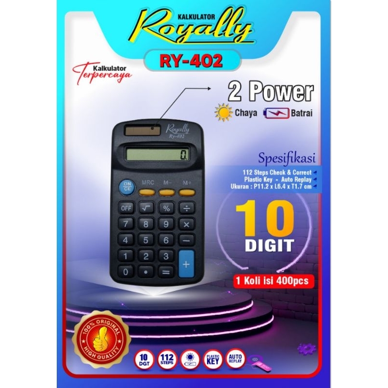 

kalkukator ukuran kecil 10 digit /kalkulator saku ukuran kecil