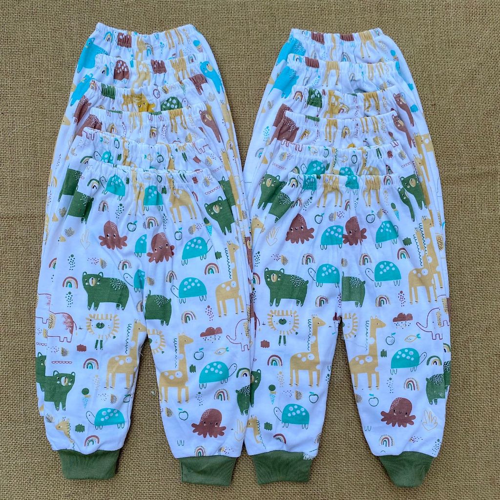 1 LUSIN (12 PCS) CELANA PANJANG BAYI BARU LAHIR CELANA NEWBORN BAYI ASYAM BABY