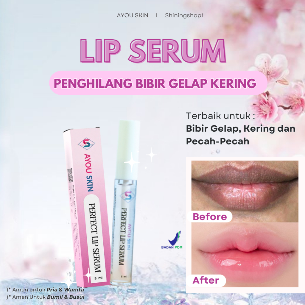 Lip  Serum Untuk Bibir Hitam, Lip Serum Bibir Gelap, Lip Serum Mencerahkan Memerahkan Bibir Hitam, L