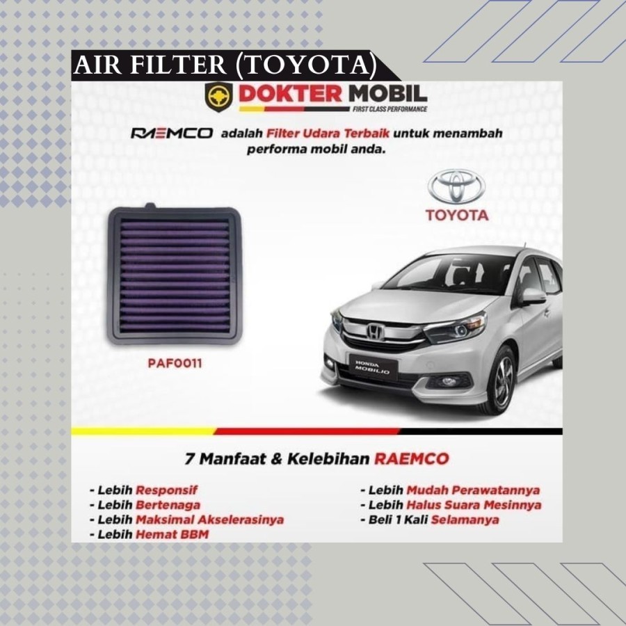 Air Filter Replacement / Filter Udara Honda Mobilio RAEMCO