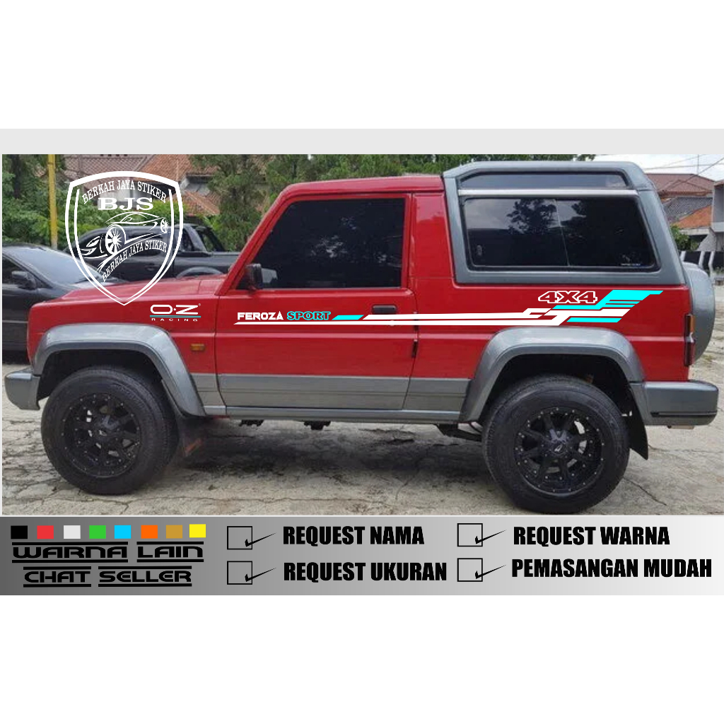 stiker mobil feroza/ stiker mobil ferosa/ stiker mobil daihatsu feroza