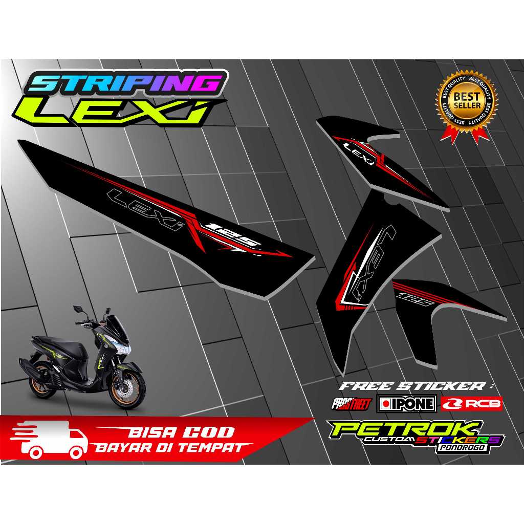 STRIPING VARIASI YAMAHA LEXI / STICKER LIST MOTOR YAMAHA LEXI
