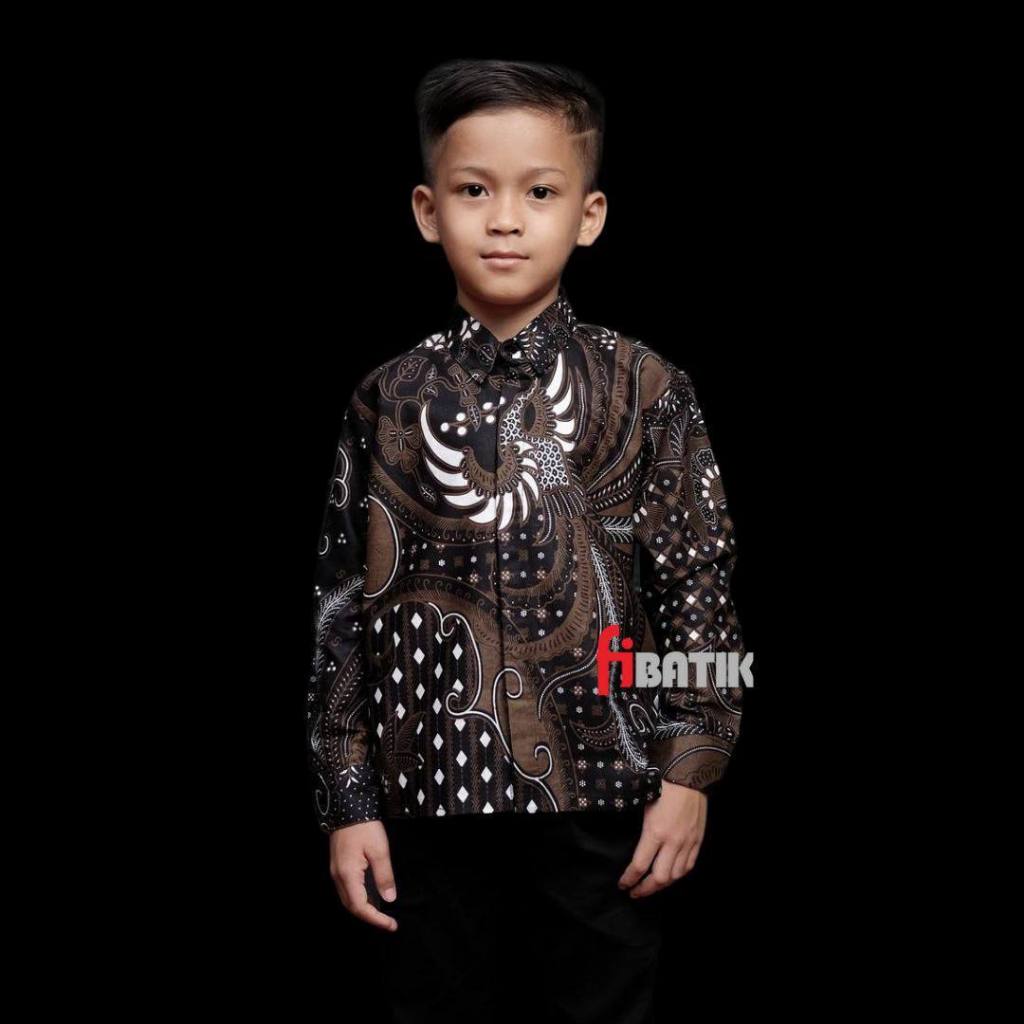 KEMEJA BATIK ALISAN ANAK ANAK LENGAN PANJANG SLIM FIT