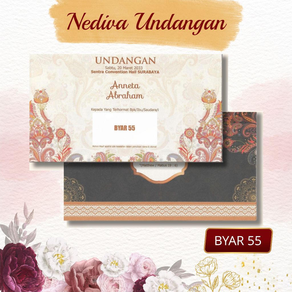 Blangko Undangan Byar 55 Harga Murah