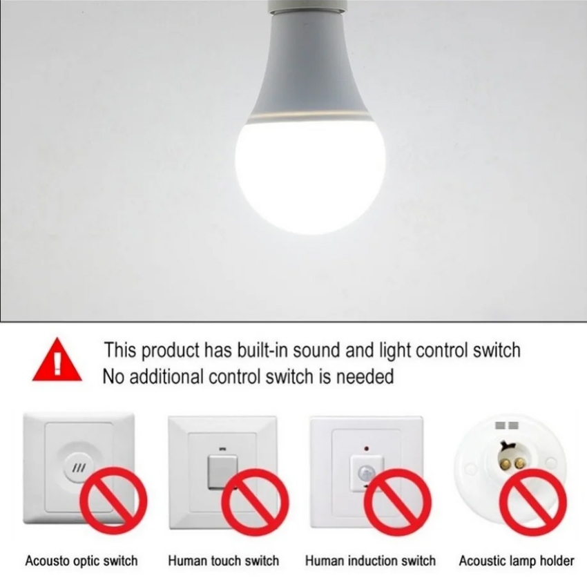 Lampu Sensor Gerak / Lampu Sensor Inframerah Manusia LED / Lampu Bohlam LED Dengan Sensor Radar