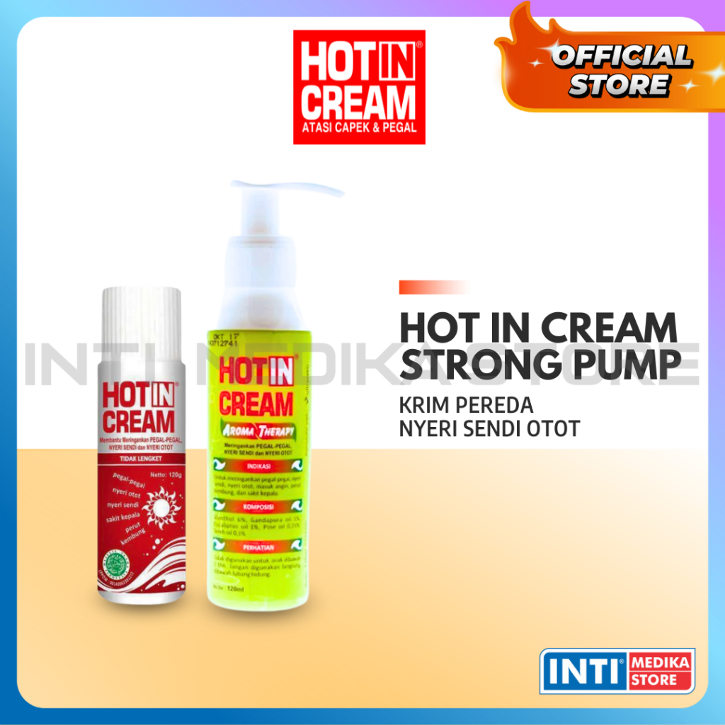 HOTIN - Krim Pereda Nyeri Sendi Otot | Hot In Cream Strong BOTOL / PUMP 120gr