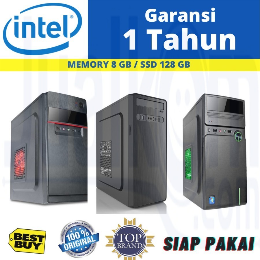 Komputer CPU PC CORE I5 2400 MOTHERBOARD H61 1155 - RAM 8GB SSD 128GB