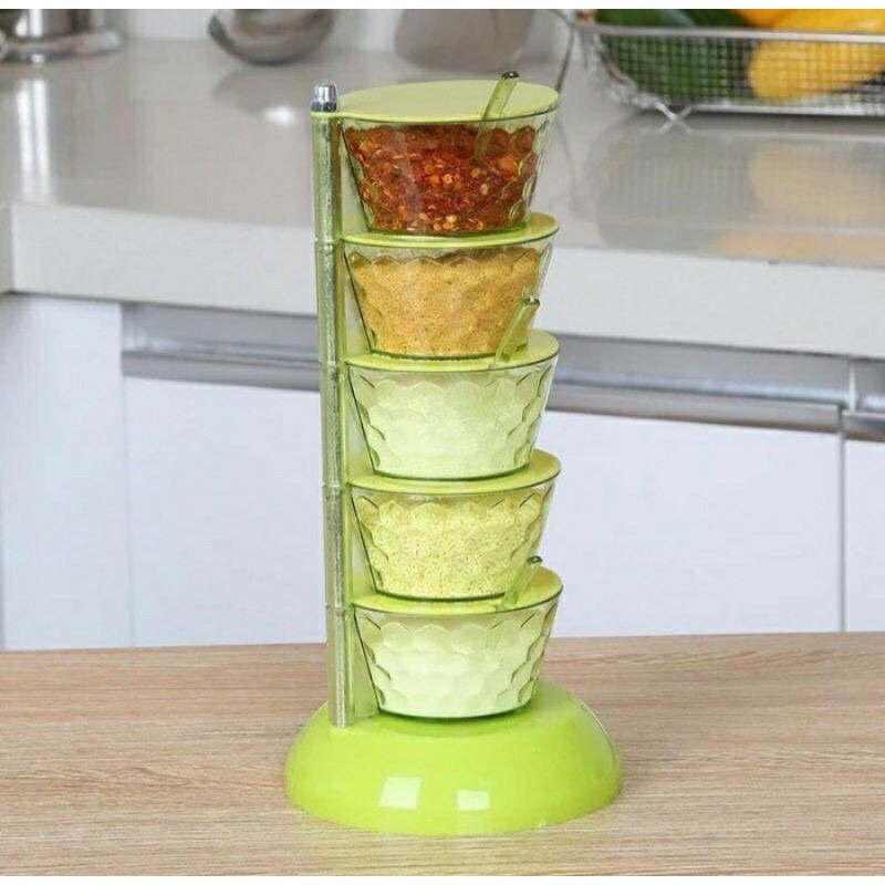 TEMPAT AKSESORIES BAHAN AKRILIK CRYSTAL5SUSUN /TEMPAT BUMBU CRYSTAL5 SUSUN