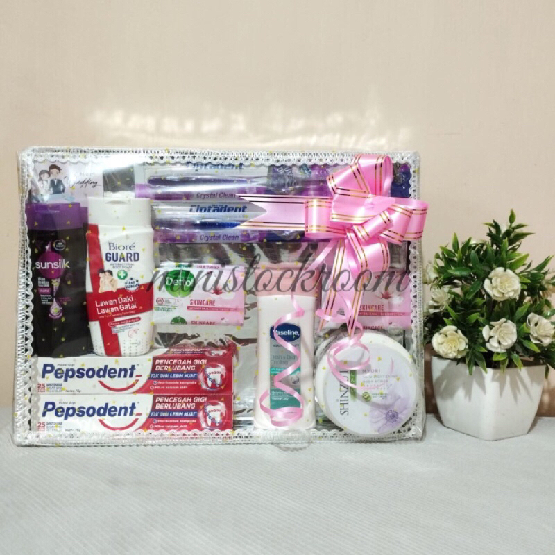 Parcel hantaran seserahan murah set alat mandi sudah hias