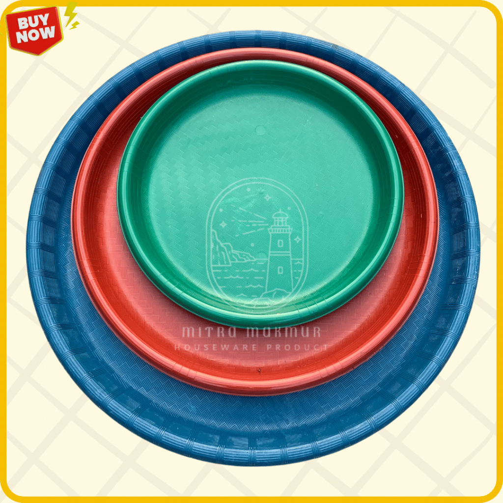 GREAT - Tampah Bulat Plastik Size S M XL / Wadah Nasi Kebuli / Tampah Tumpeng