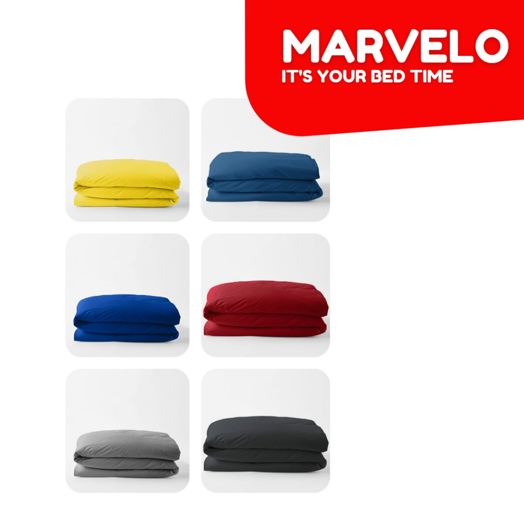 Duvet Cover 210x210 cm Katun Polos by Marvelo - Duvet Cover Shopee