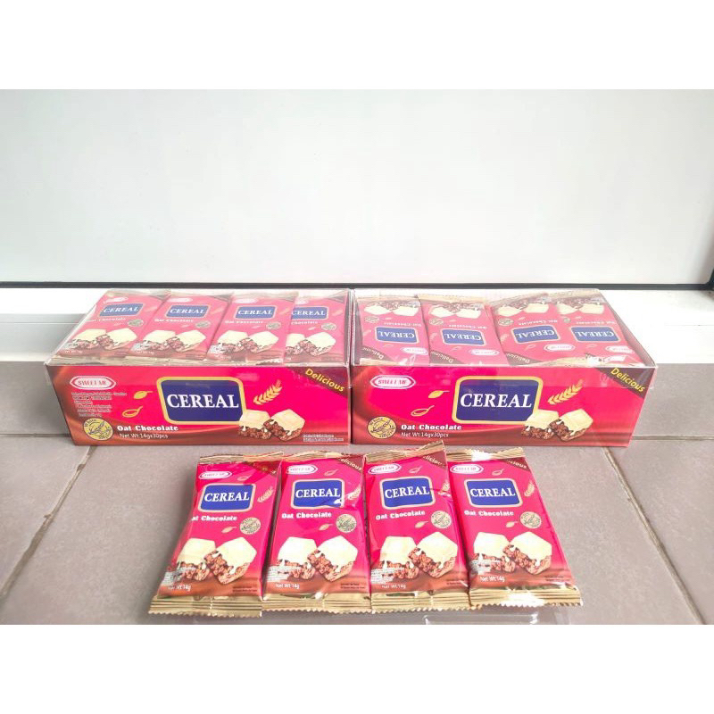 

Sweet Me Cereal Oat Chocolate Oatmeal dengan Coklat 1 box isi 30 pcs tersedia dua rasa coklat dan coklat putih ready stock makassar