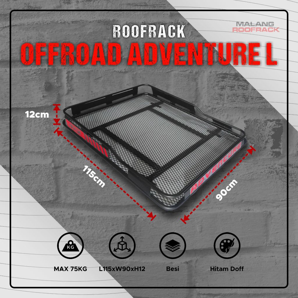 Rak Mobil RoofRack Rak Cargo Rak Atas Mobil Size Large Model Offroad Adventure