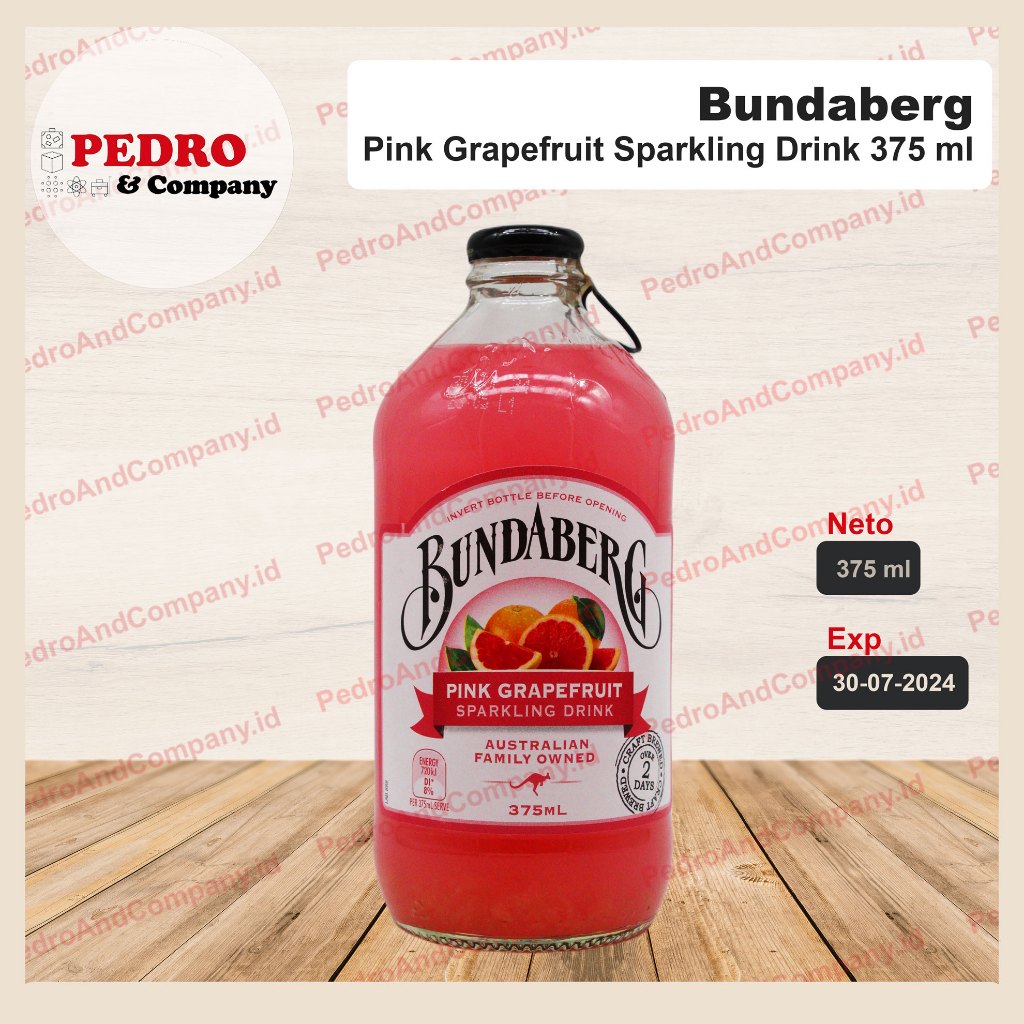 

Bundaberg PINK GRAPEFRUITsparkling drink 375 ml - minuman berkarbonasi