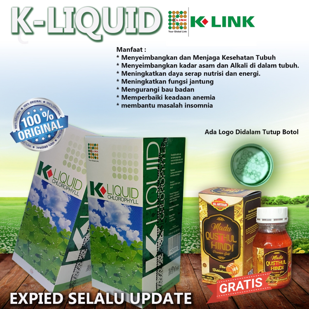 Chloropyll k link liquid Original Free Madu Qusthul Hindi