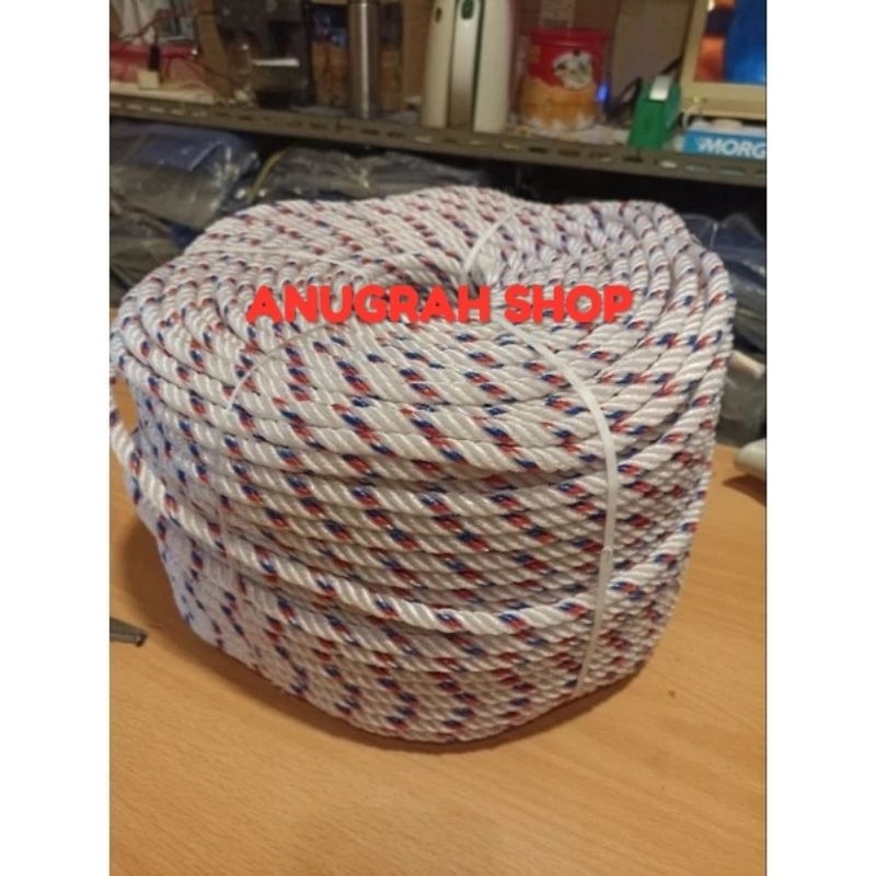 

Tali tambang plastik putih uk 4mm 5mm 6mm panjang 30 meter