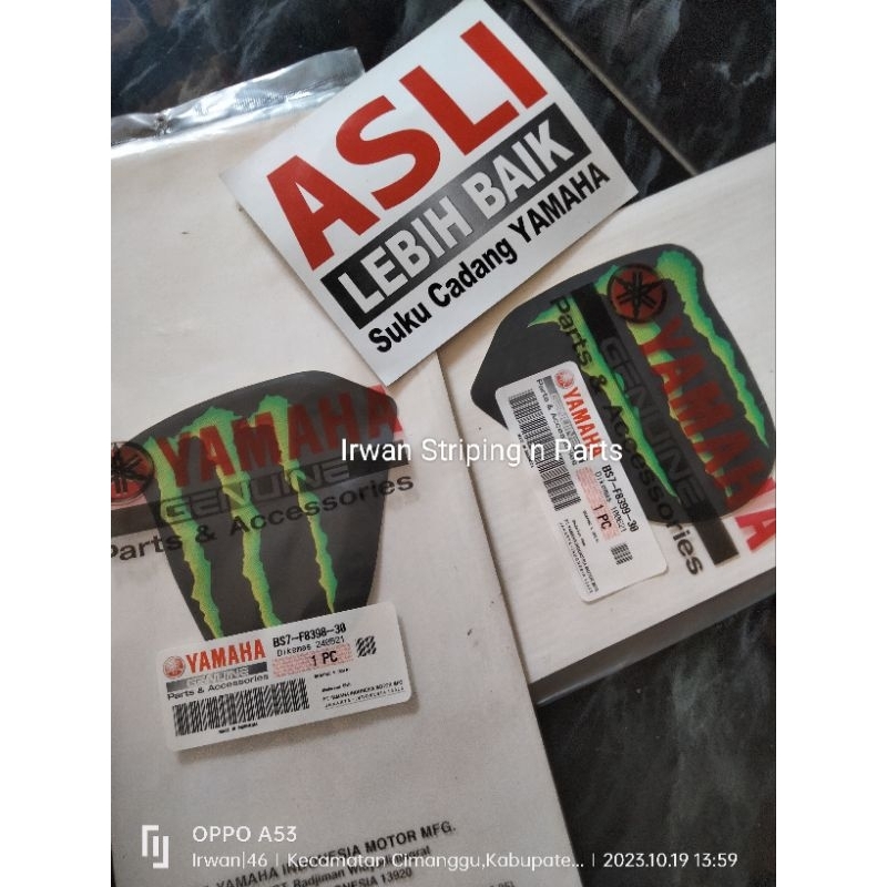 Sticker Stiker Striping Cover Visor ORIGINAL Yamaha New R25 Monster GP 2020