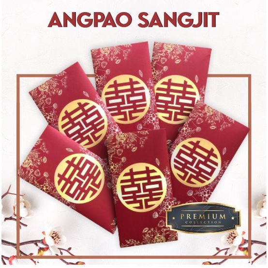 

6 PCS ANGPAO SANGJIT KERTAS MERAH PREMIUM AMPLOP WEDDING MERAH ANGPAU WEDDING