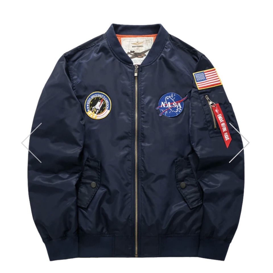 NASA Bomber || Bomber Jacket || Jacket Pilot Sz M - XXl ( Pria dan Wanita )