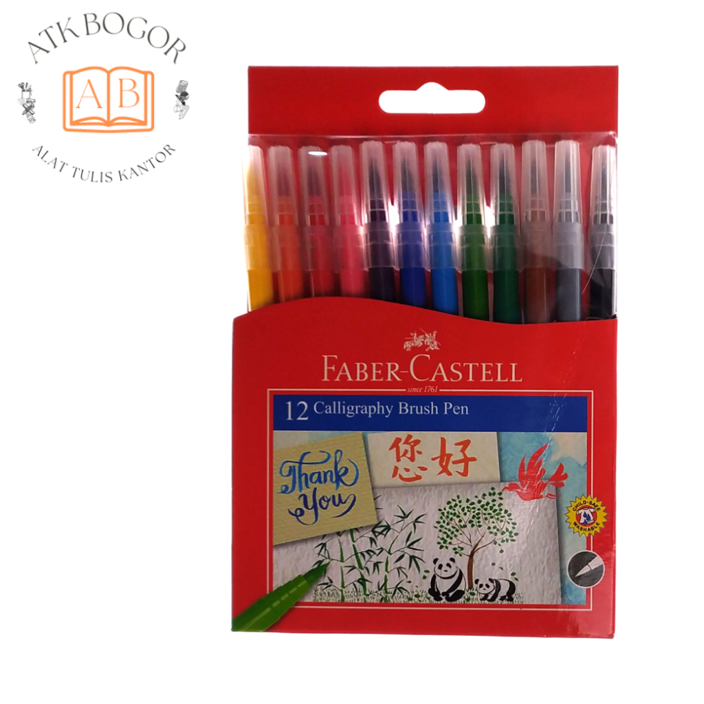 

Faber Castell Spidol Kaligrafi Arab 1 Set Warna Warni Calligraphy Bruh Pen 12 Colors