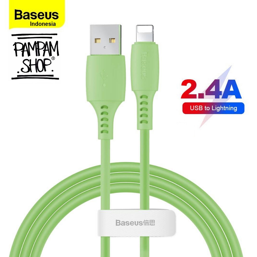 Baseus Kabel Data Charger Colourful USB A to Lightning 2.4A Fast Charging Iphone 5 5S 6 7 8 X XS XR 