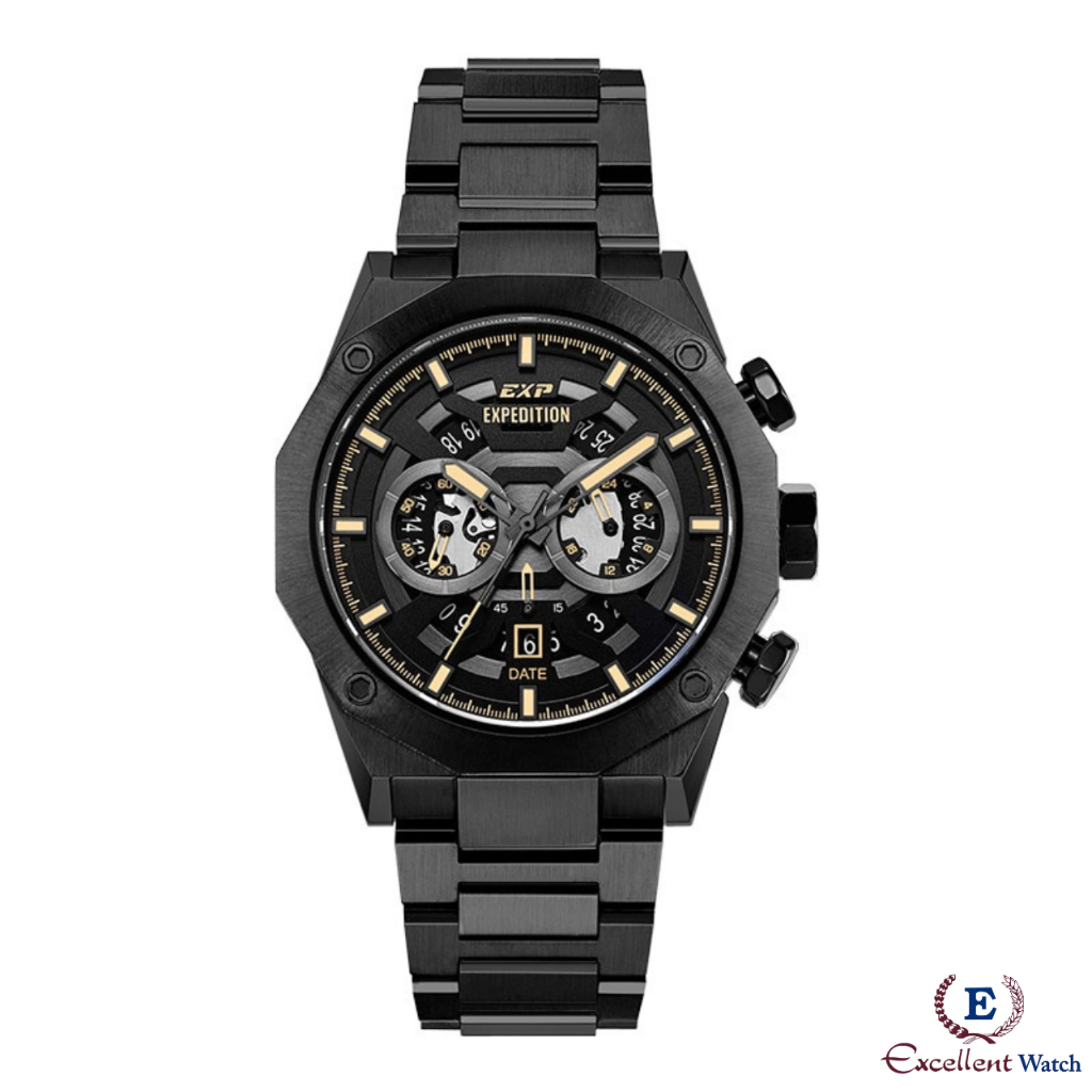 Excellent Watch Jam Tangan Pria Expedition E 6834 Black Yellow