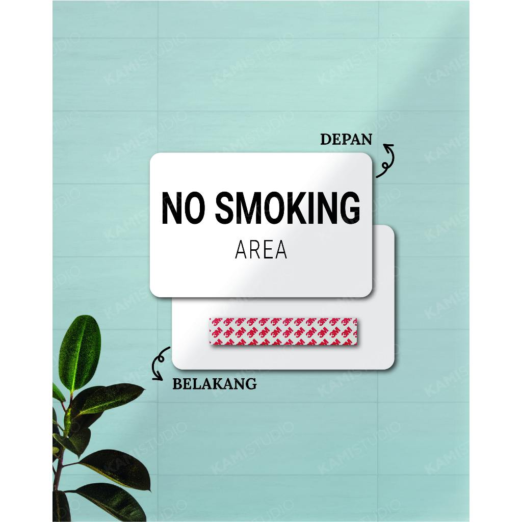 TULISAN NO SMOKING 20X13 CM  / SIGN TEMPEL NO SMOKING / TEMPELAN DINDING NO SMOKING