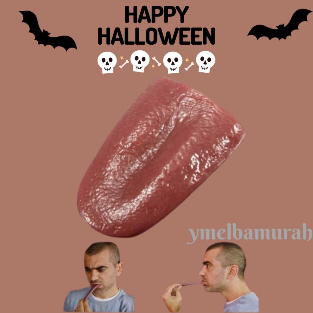 ✔✔ Lidah Palsu untuk Halloween Prank Toy sulap lidah tounge magic / lidah palsu aksesoris halloween
